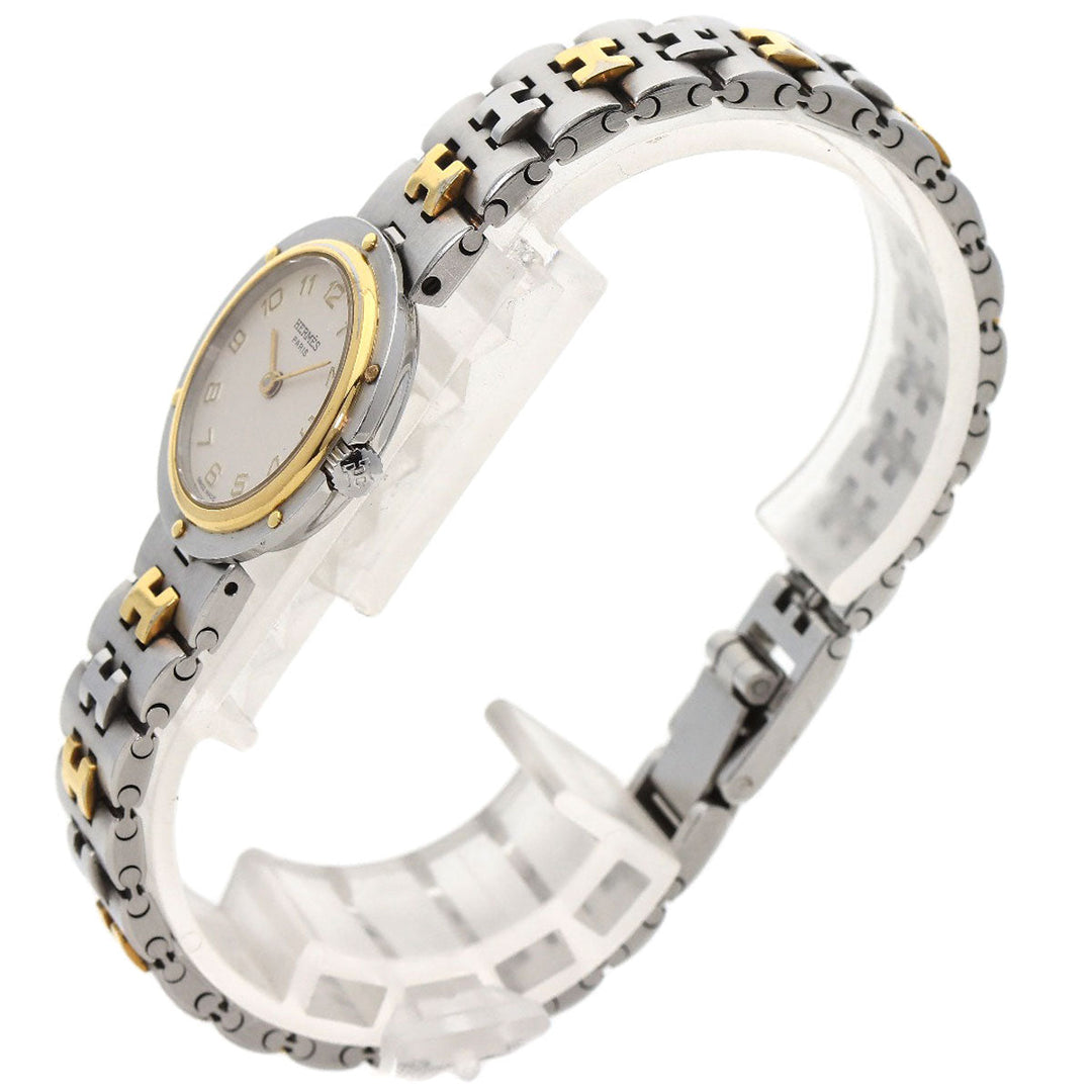 HERMES Watches Quartz Stainless Steel , SSxGP gold Olympia Ivory dial Women Used Authentic