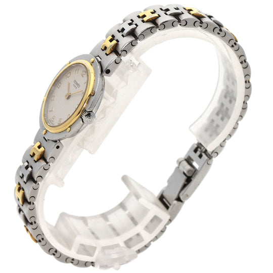 HERMES Watches Quartz Stainless Steel , SSxGP gold Olympia Ivory dial Women Used Authentic