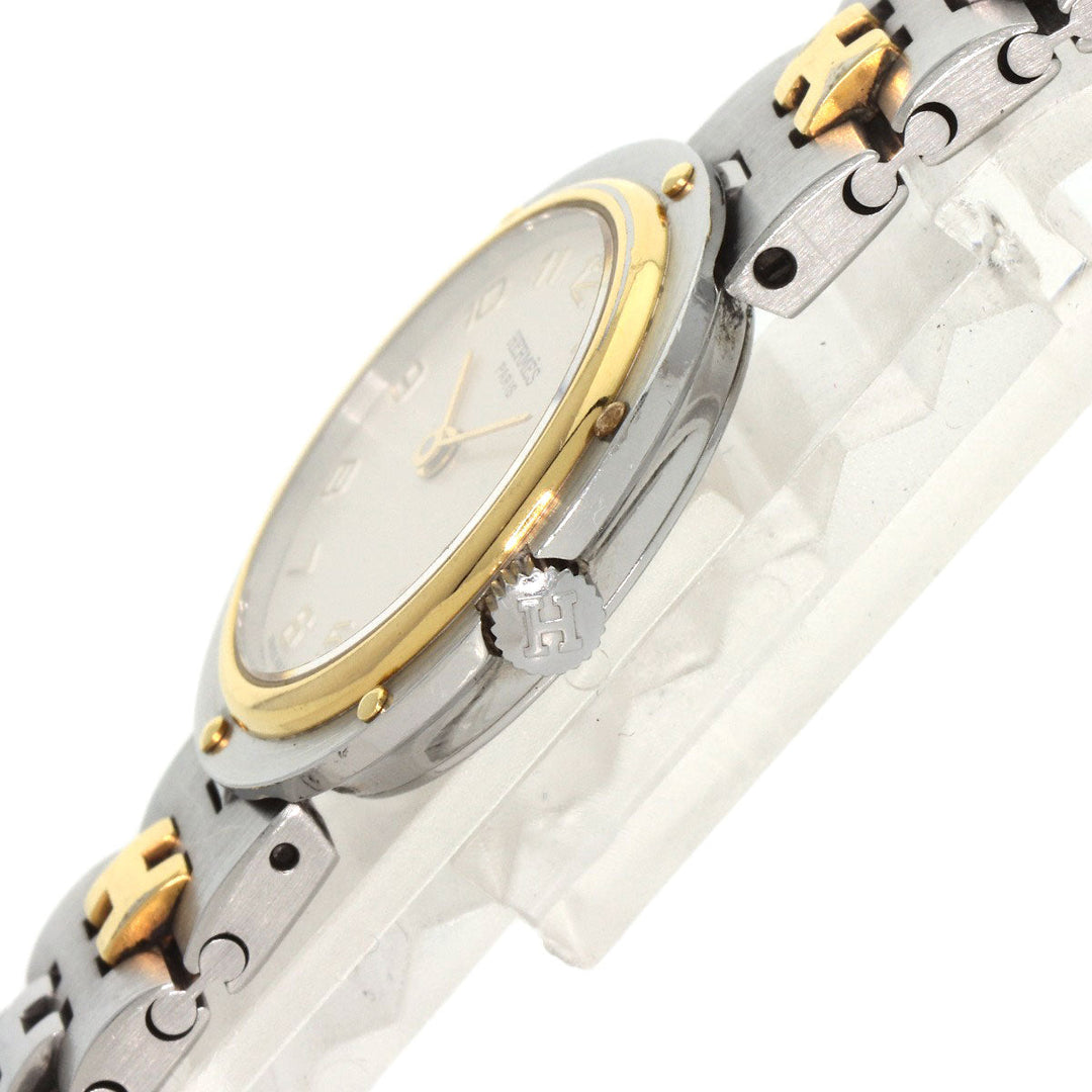 HERMES Watches Quartz Stainless Steel , SSxGP gold Olympia Ivory dial Women Used Authentic