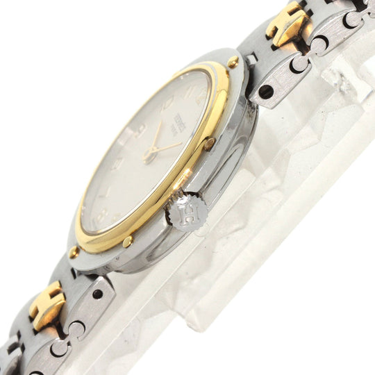 HERMES Watches Quartz Stainless Steel , SSxGP gold Olympia Ivory dial Women Used Authentic