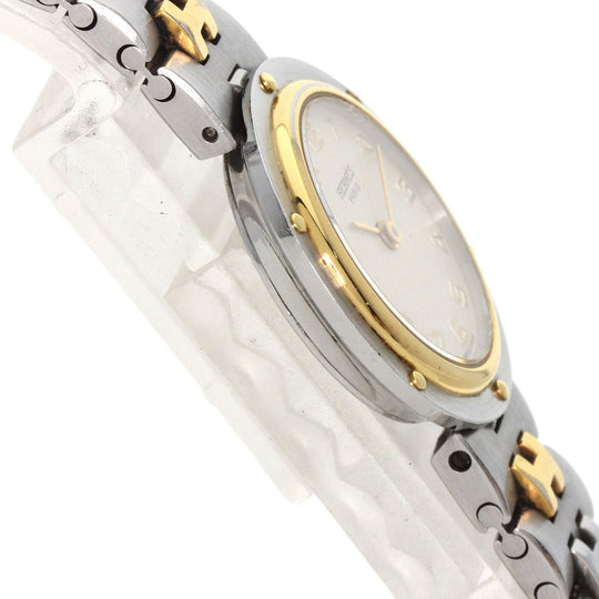 HERMES Watches Quartz Stainless Steel , SSxGP gold Olympia Ivory dial Women Used Authentic