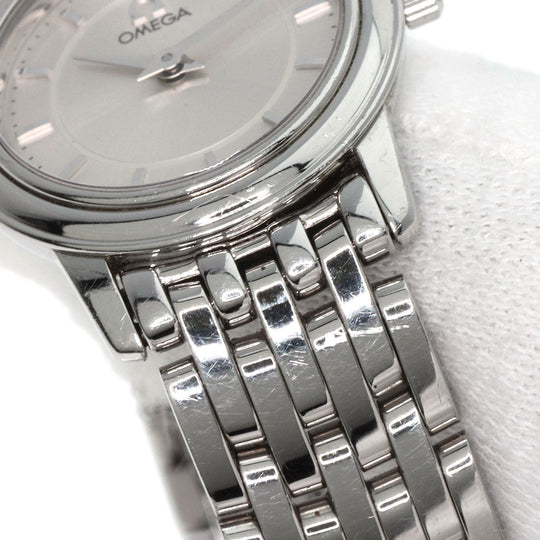 OMEGA Watches Quartz 4570.31 Stainless Steel , Stainless Steel Silver De Ville Prestige Silver dial Women Used Authentic