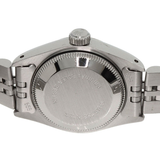 ROLEX Watches Mechanical Automatic 69174G Stainless Steel , Stainless Steel , K18WG Silver Datejust 10P Diamond Silver dial Women Used Authentic