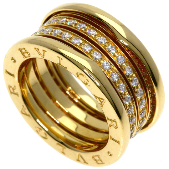 BVLGARI Ring 18K Yellow Gold gold B-zero1 B-zero One 3-band full diamond #50