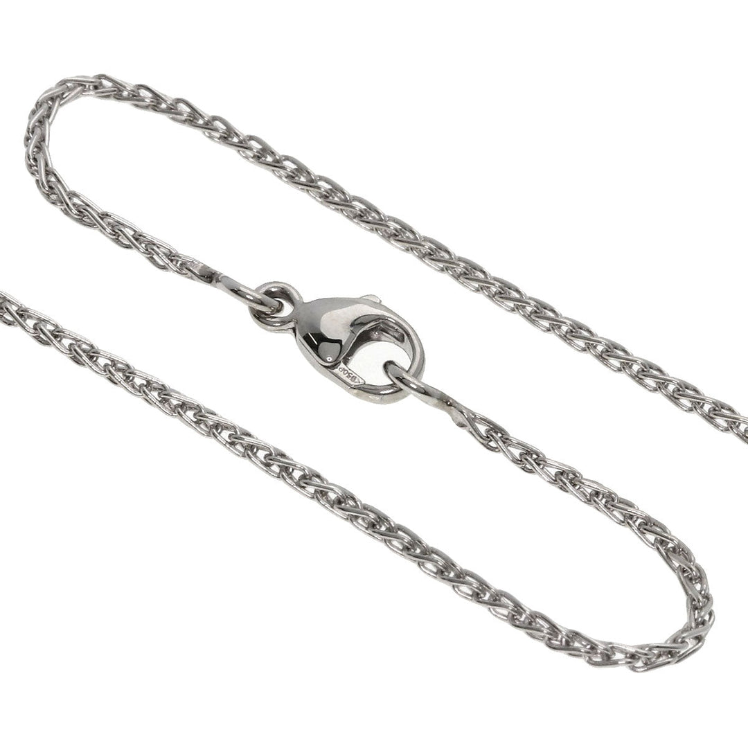 Damiani Necklace PT950 Silver Mystery cross diamond Women Used Authentic