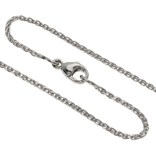 Damiani Necklace PT950 Silver Mystery cross diamond Women Used Authentic