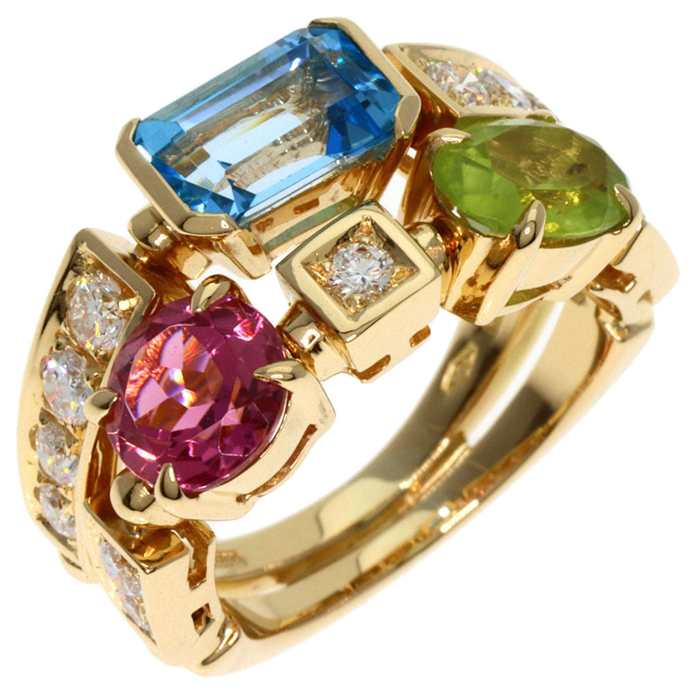 BVLGARI Ring 18K Yellow Gold gold Allegra Diamond Women Used Authentic