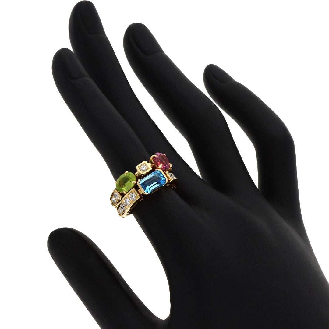 BVLGARI Ring 18K Yellow Gold gold Allegra Diamond Women Used Authentic