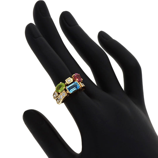 BVLGARI Ring 18K Yellow Gold gold Allegra Diamond Women Used Authentic