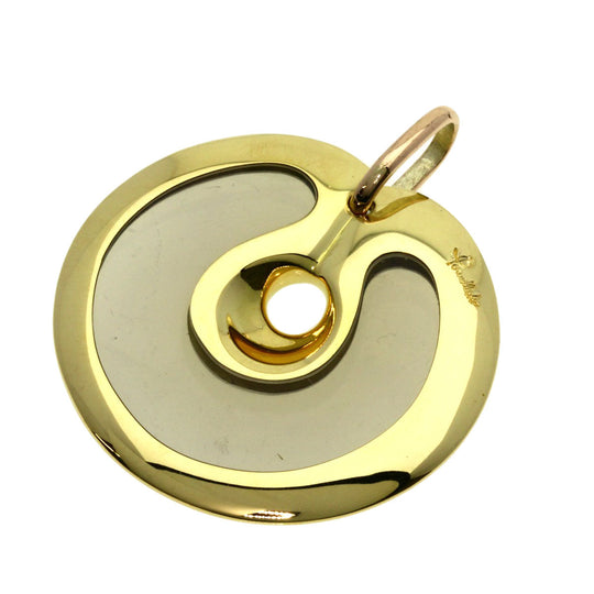 Pomellato Pendant top 18K Yellow Gold gold Circle plate Women Used Authentic