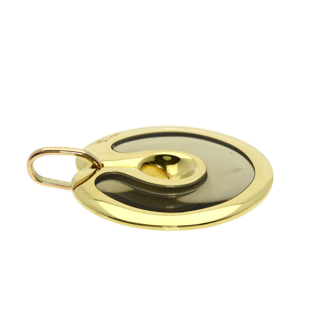 Pomellato Pendant top 18K Yellow Gold gold Circle plate Women Used Authentic
