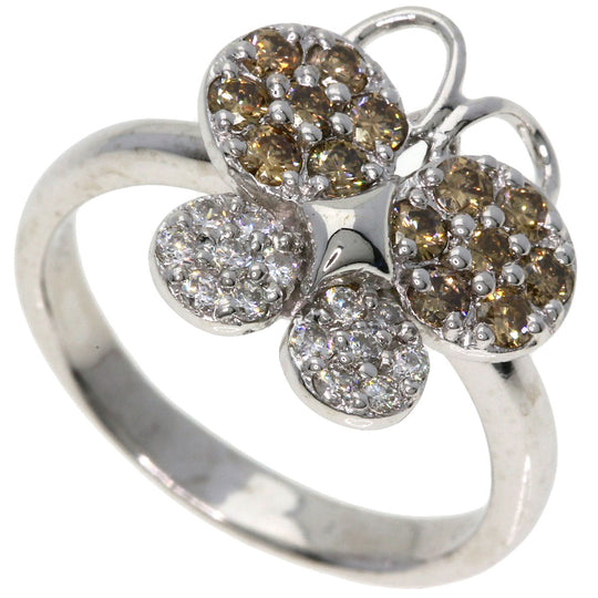 Ponte Vecchio Ring K18WG Silver Butterfly Motif Diamond