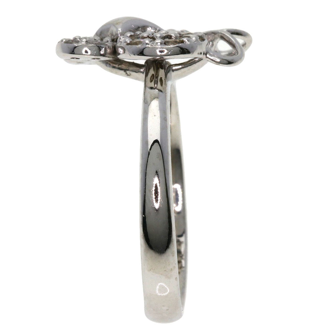 Ponte Vecchio Ring K18WG Silver Butterfly Motif Diamond