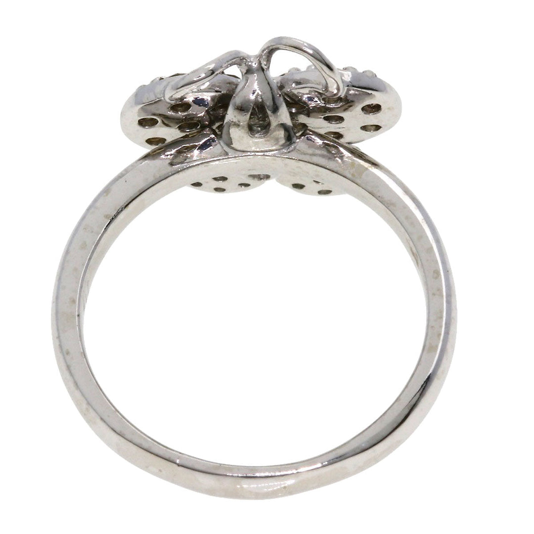 Ponte Vecchio Ring K18WG Silver Butterfly Motif Diamond