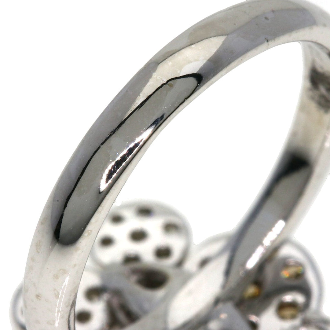 Ponte Vecchio Ring K18WG Silver Butterfly Motif Diamond