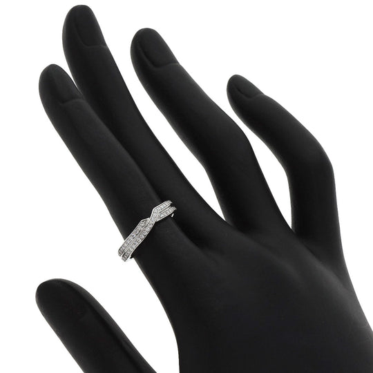 HARRY WINSTON Ring PT950 Silver Tristo diamond Women Used Authentic
