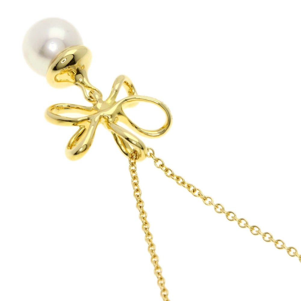 TIFFANY&Co. Necklace 18K Yellow Gold gold Flower Pearl Women Used Authentic