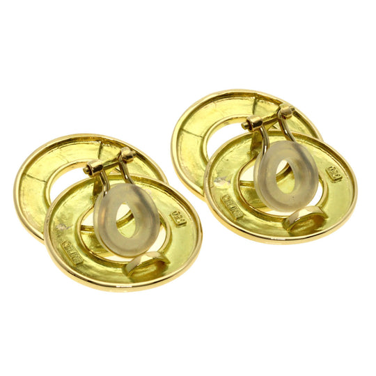 CELINE Earring 18K Yellow Gold gold Circle motif logo Women Used Authentic