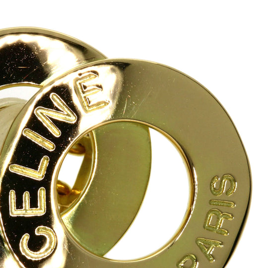 CELINE Earring 18K Yellow Gold gold Circle motif logo Women Used Authentic