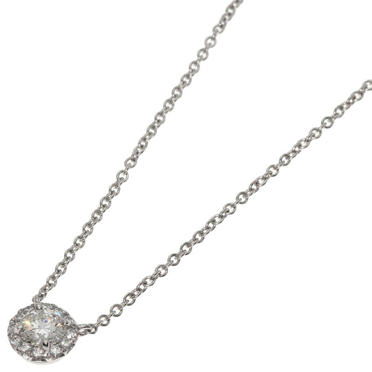 TIFFANY&Co. Necklace PT950 Silver Sorest diamond