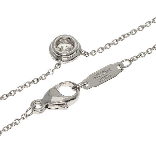 TIFFANY&Co. Necklace PT950 Silver Sorest diamond