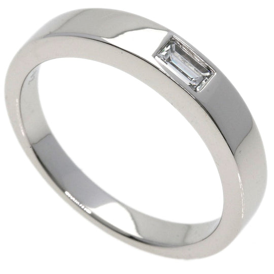 HARRY WINSTON Ring PT950 Silver One Baguette Band Ring Diamond Women Used Authentic