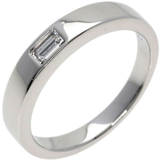 HARRY WINSTON Ring PT950 Silver One Baguette Band Ring Diamond Women Used Authentic