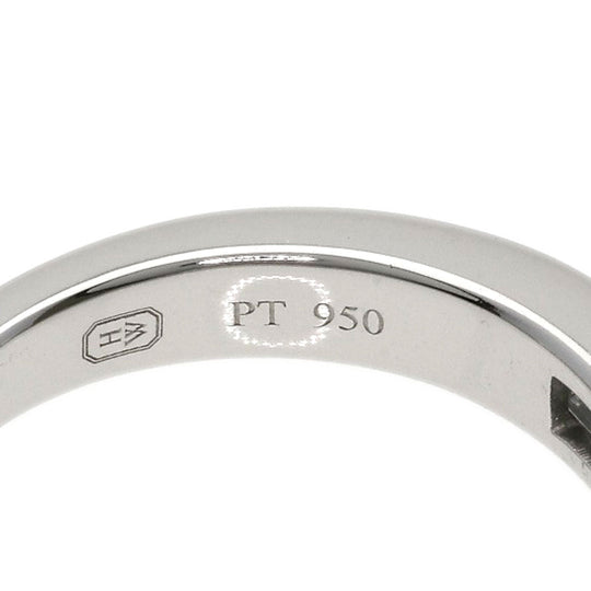 HARRY WINSTON Ring PT950 Silver One Baguette Band Ring Diamond Women Used Authentic