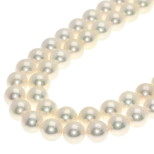 MIKIMOTO Necklace K18WG white Pearl 2-strand