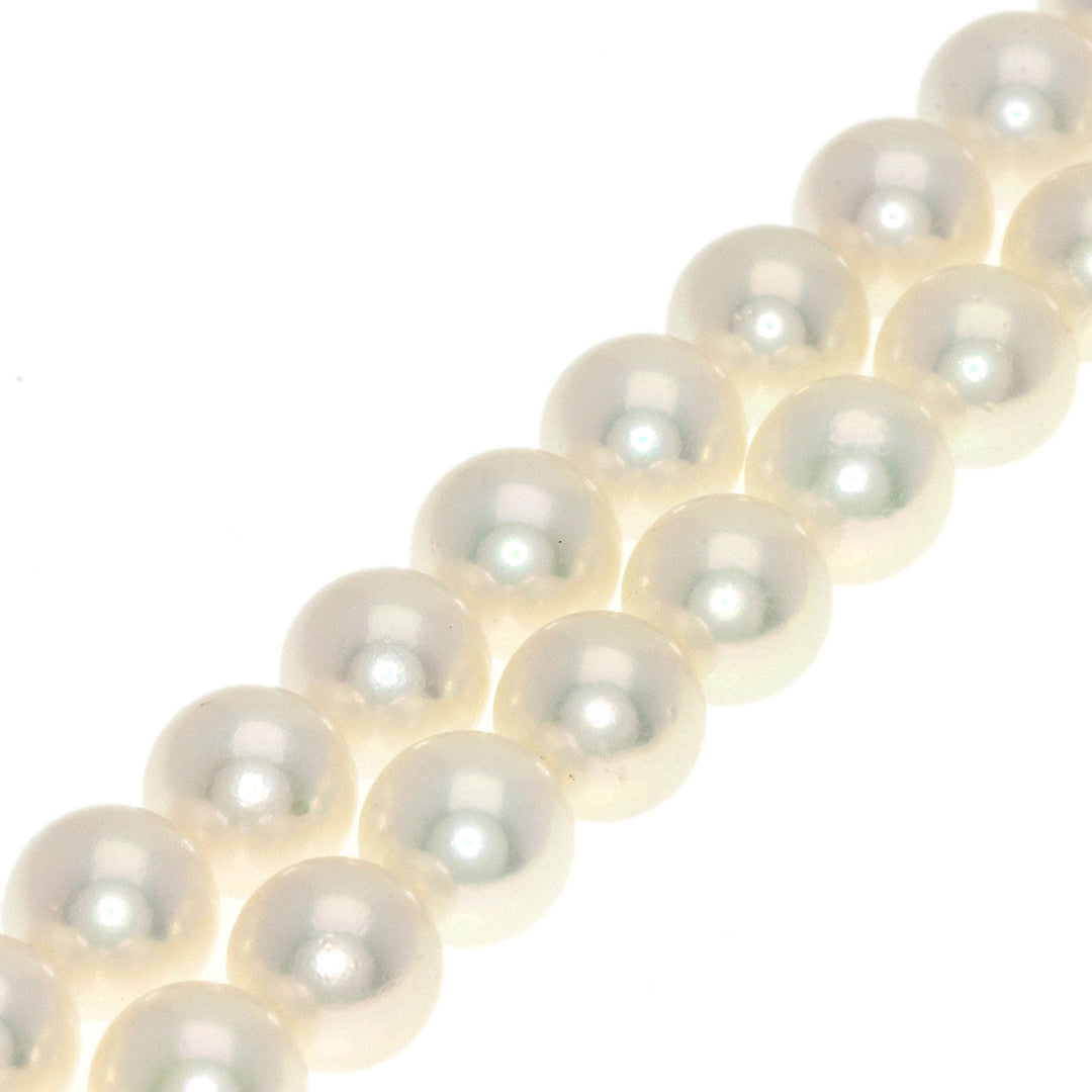 MIKIMOTO Necklace K18WG white Pearl 2-strand