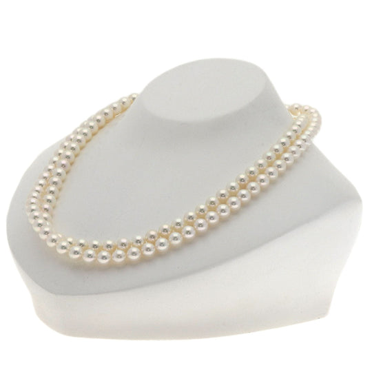 MIKIMOTO Necklace K18WG white Pearl 2-strand