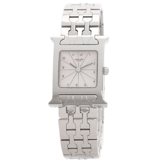 HERMES Watches Quartz HH1.210 Stainless Steel , Stainless Steel Silver H watch Silver dial Women Used Authentic