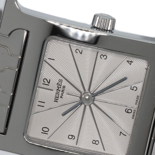 HERMES Watches Quartz HH1.210 Stainless Steel , Stainless Steel Silver H watch Silver dial Women Used Authentic