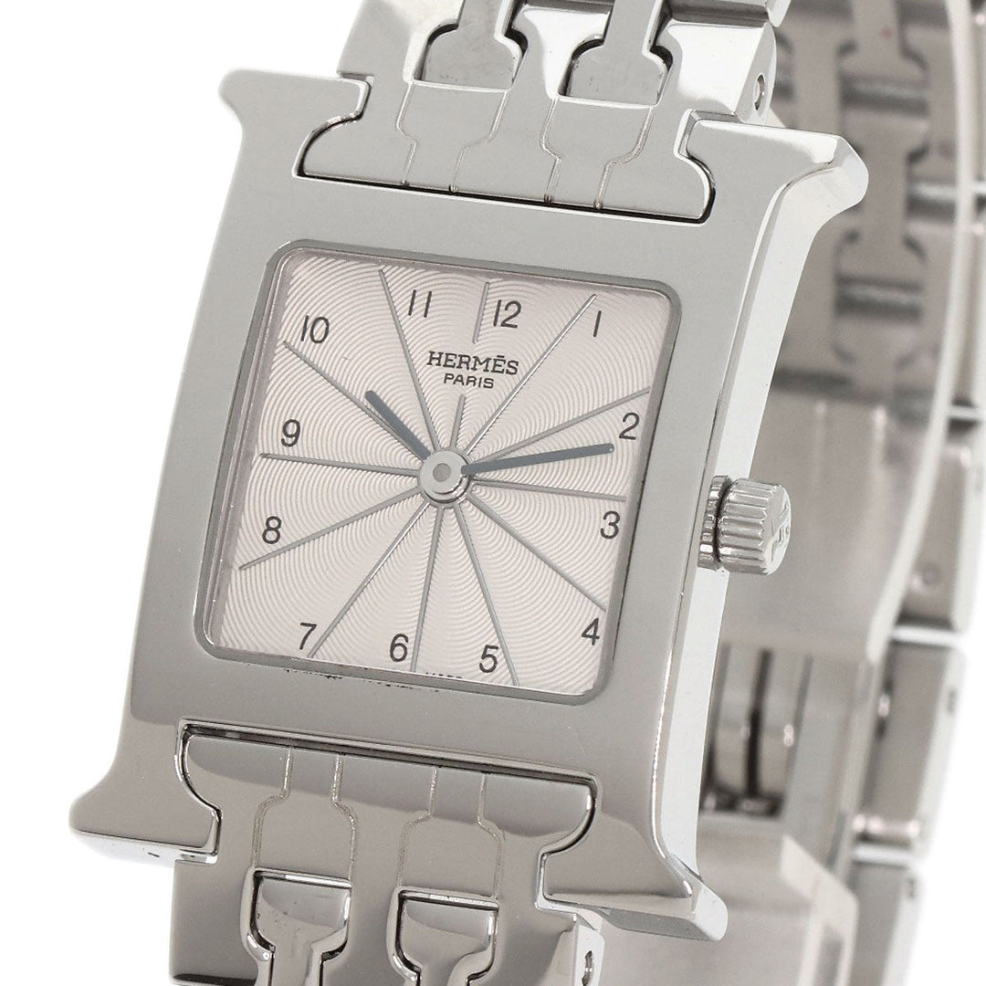 HERMES Watches Quartz HH1.210 Stainless Steel , Stainless Steel Silver H watch Silver dial Women Used Authentic