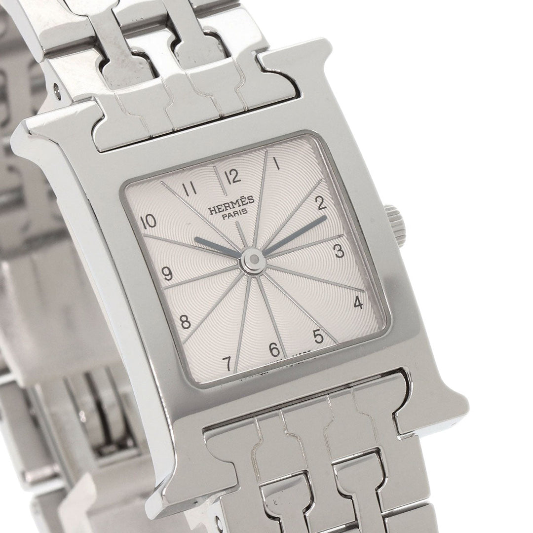 HERMES Watches Quartz HH1.210 Stainless Steel , Stainless Steel Silver H watch Silver dial Women Used Authentic