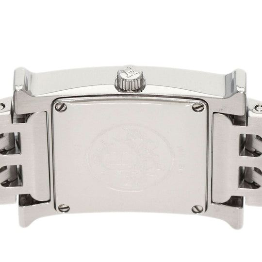 HERMES Watches Quartz HH1.210 Stainless Steel , Stainless Steel Silver H watch Silver dial Women Used Authentic