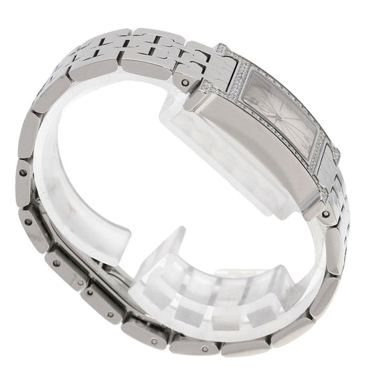 HERMES Watches Quartz HH1.230 Stainless Steel, Stainless Steel, Diamond Silver H Watch Bezel Diamond Ivory dial Women Used Authentic
