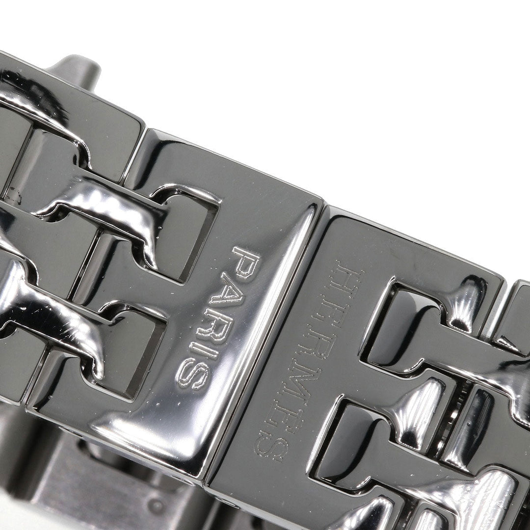 HERMES Watches Quartz HH1.230 Stainless Steel, Stainless Steel, Diamond Silver H Watch Bezel Diamond Ivory dial Women Used Authentic