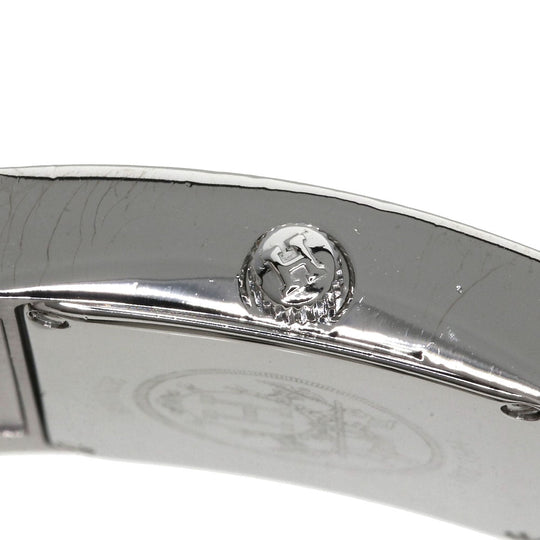 HERMES Watches Quartz HH1.230 Stainless Steel, Stainless Steel, Diamond Silver H Watch Bezel Diamond Ivory dial Women Used Authentic