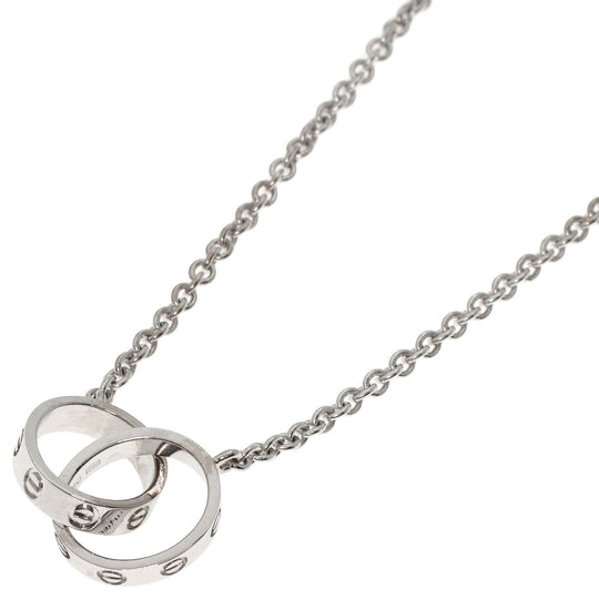 CARTIER Necklace K18WG Silver Baby love