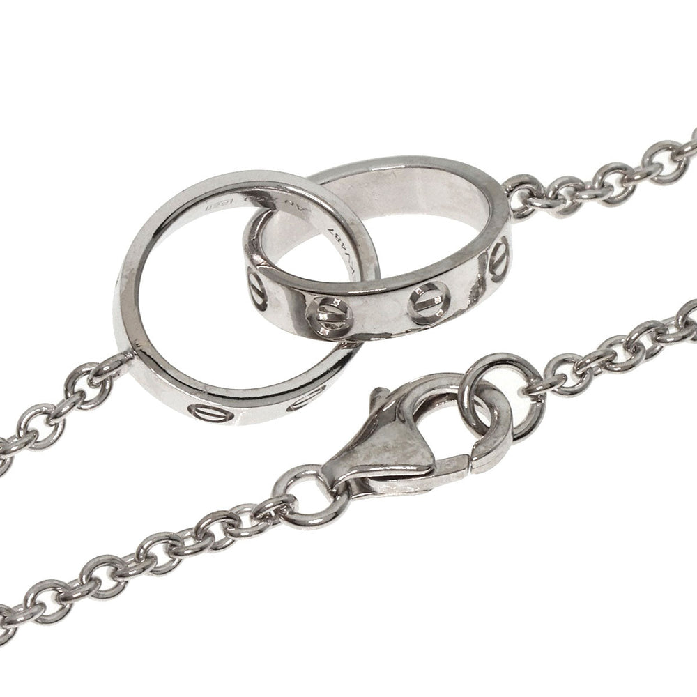 CARTIER Necklace K18WG Silver Baby love