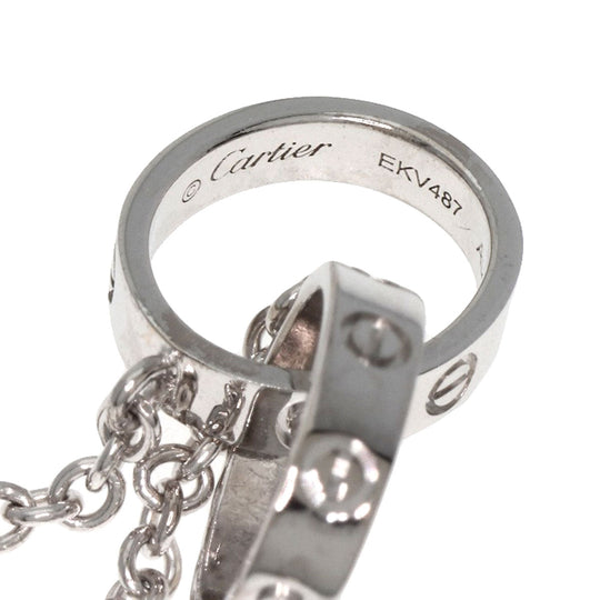 CARTIER Necklace K18WG Silver Baby love
