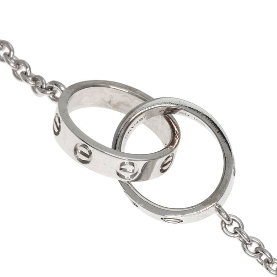 CARTIER Necklace K18WG Silver Baby love