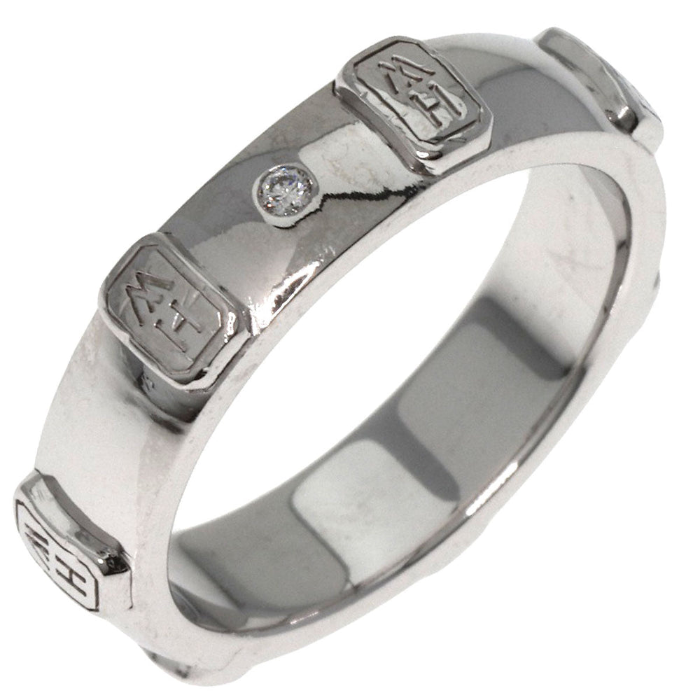 HARRY WINSTON Ring K18WG Silver HW logo diamond