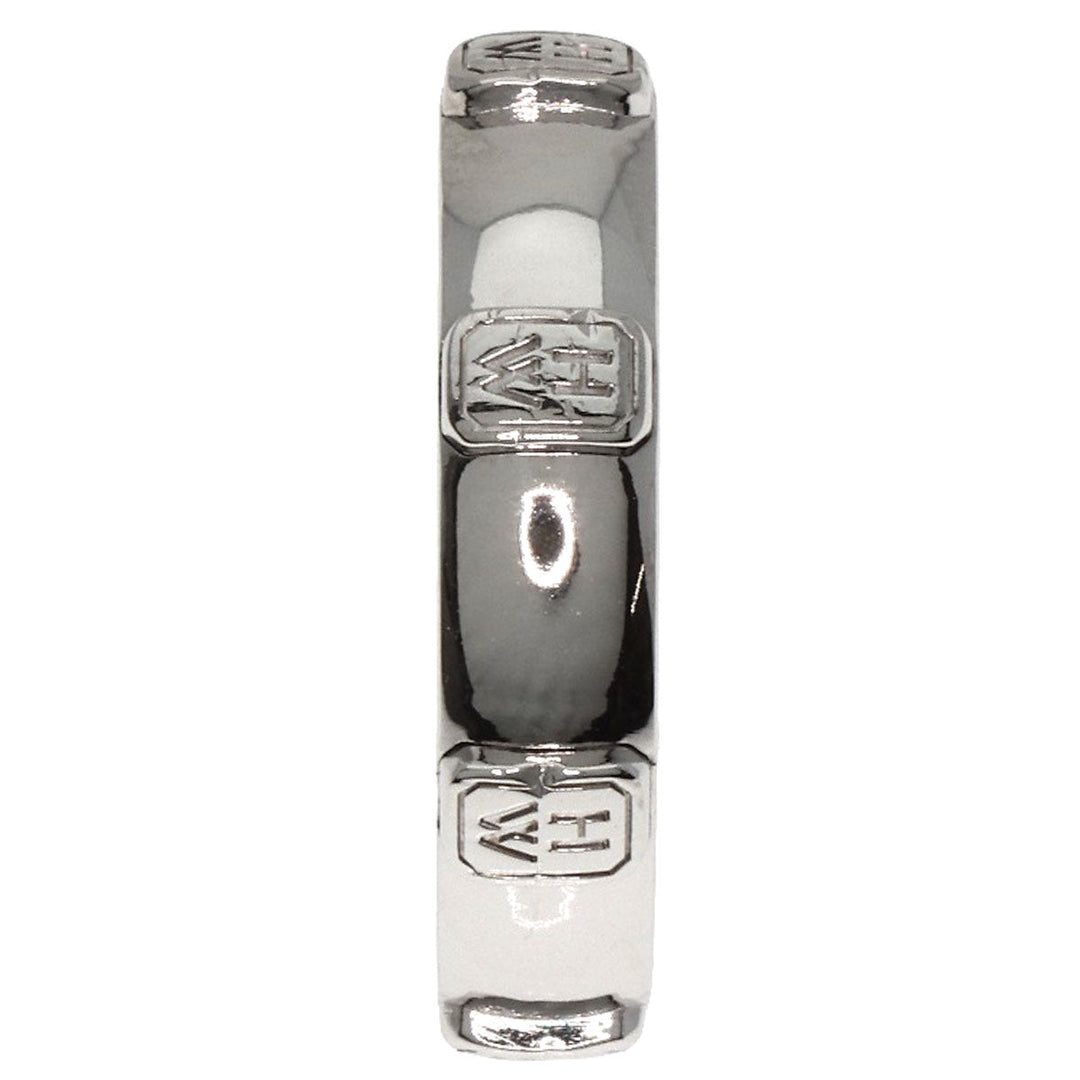 HARRY WINSTON Ring K18WG Silver HW logo diamond