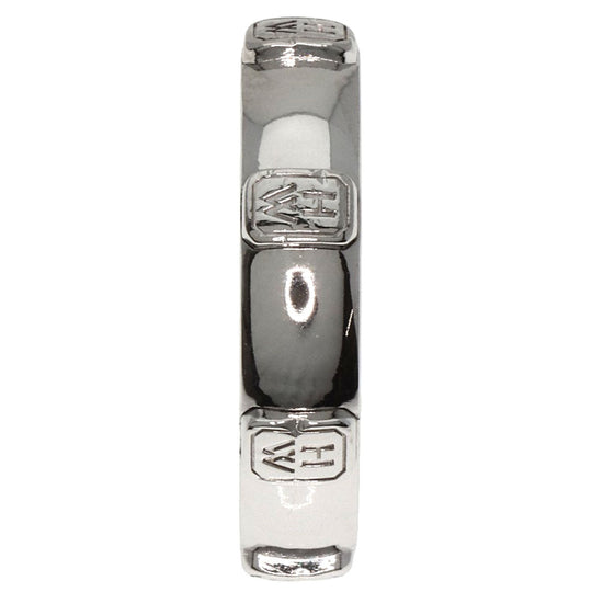 HARRY WINSTON Ring K18WG Silver HW logo diamond