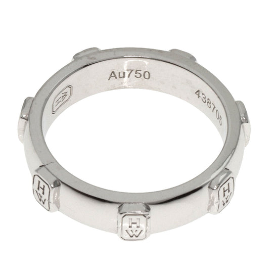 HARRY WINSTON Ring K18WG Silver HW logo diamond