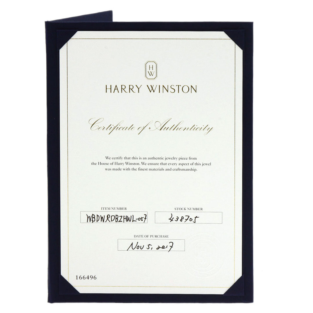 HARRY WINSTON Ring K18WG Silver HW logo diamond