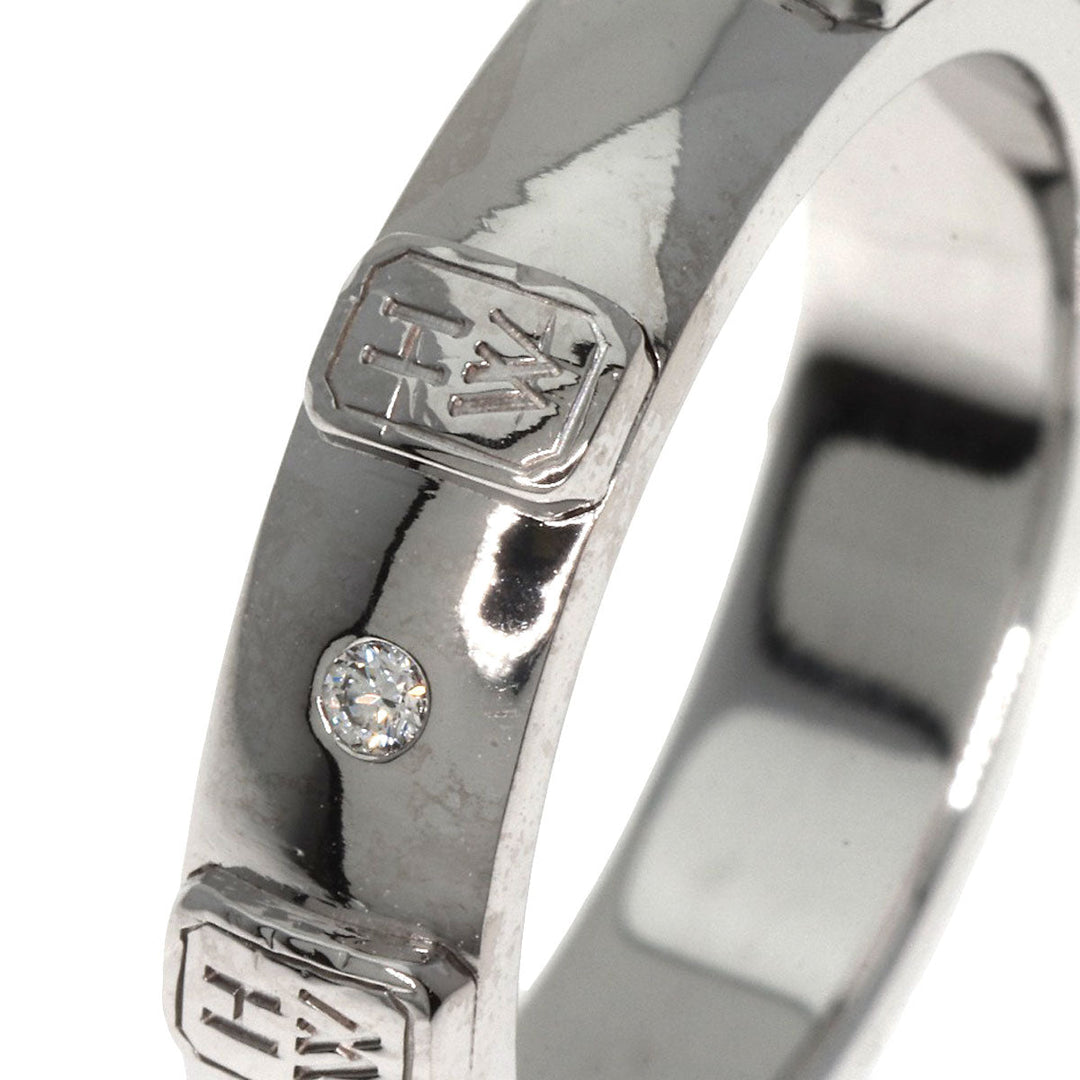 HARRY WINSTON Ring K18WG Silver HW logo diamond