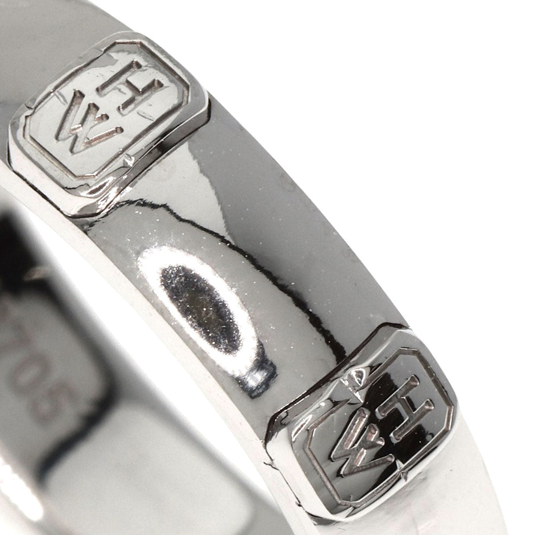 HARRY WINSTON Ring K18WG Silver HW logo diamond